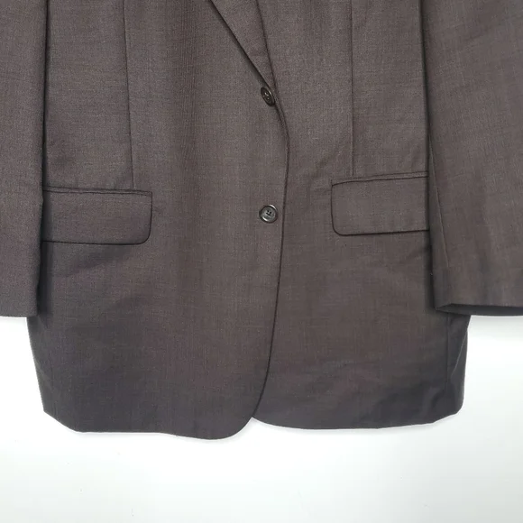 Jos A Bank Blazer Mens 44R Brown 2 Button Sports Coat Suit Jacket Modern Career - Picture 4 of 13